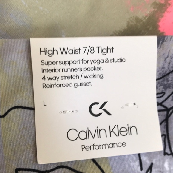 NWT! Calvin Klein large high waist 7/8 tights . - Picture 8 of 10